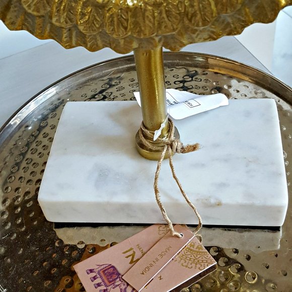 NWT! EXQUISITE Marble & METAL ANGEL WINGS DECOR - Picture 3 of 6